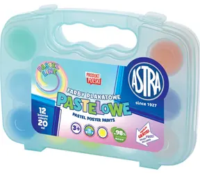 ASTRA Temperové barvy 12 x 20 ml pastelové, v plastovém kufříku modrá / od 3 let