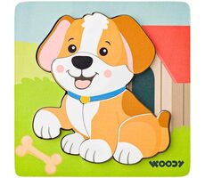 Woody Puzzle Baby - pejsek / 5 dílků / od 12 měsíců