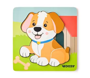 Woody Puzzle Baby - pejsek / 5 dílků / od 12 měsíců