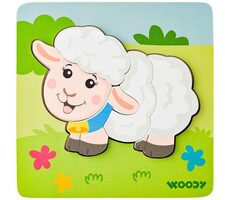 Woody Puzzle Baby - ovečka / od 12 měsíců