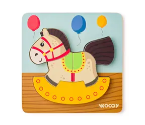 Woody Puzzle Baby - koník houpací / od 12 měsíců