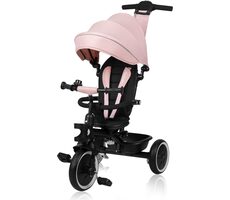 LIONELO Tříkolka 2v1 Berry Pink Rose / Nosnost 25 kg