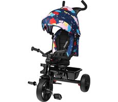 LIONELO Tříkolka 2v1 Haari Blue Navy / Nosnost 25 kg