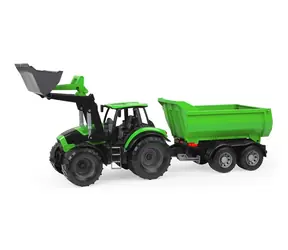 Lena WORXX Traktor Deutz-Fahr s vlečkou zelená / od 3 let