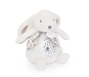 Doudou Hrací skříňka s projekcí Králíček bílá