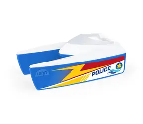 Lena Loď katamarán policie modro-bílá / od 2 let