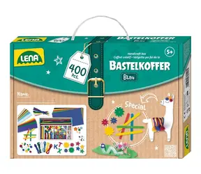 Lena Kreativní kufřík pro malé kutily modrý / 400ks / od 5 let
