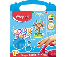 MAPED První prstové barvy Color'Peps v kalíšcích 4 x 80g / od 12 měsíců