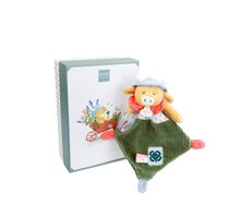 Doudou Dárková sada Plyšová kravička Aneth s chrastítkem 21 cm / od 0 měsíců