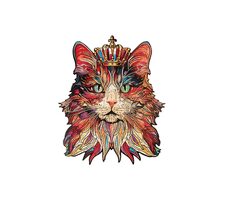 RoboTime Dřevěné puzzle Kočičí král / 200 dílků / od 14 let