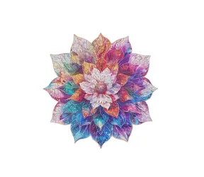 RoboTime Dřevěné puzzle Květinová mandala / 200 dílků / od 14 let