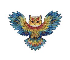 RoboTime Dřevěné puzzle Sova / 200 dílků / od 14 let