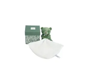 Doudou Můj malý medvídek 10 cm zelený / od 0 měsíců