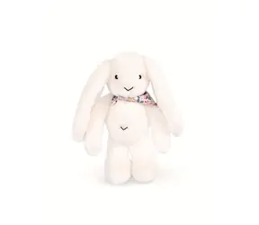 Doudou Plyšový králíček s šátkem 35 cm bílý / od 0 měsíců