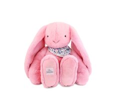 Doudou Plyšový králík XXL s šátkem 50 cm růžová / od 0 měsíců