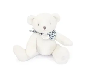 Doudou Plyšový medvídek 25 cm bílý / od 0 měsíců