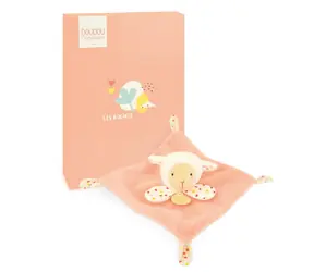 Doudou Plyšový muchláček růžový Ovce 19 cm / od 0 měsíců