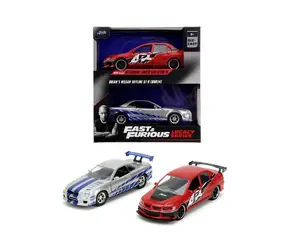 Jada Rychle a zběsile 2006 Mitsubishi Lancer Evo IX + Brianův 2002 Nissan Skyline GTR R34 / 1:32 / Wave 4/2 / od 8 let