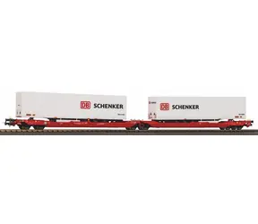 Piko 24626 Kontejnerový vagón T3000e se 2 návěsy DB Schenker DB AG VI / Měřítko:H0 / Rádius: 358 mm / od 14 let 