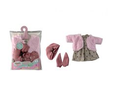 PLEJO Oblečení pro panenku hnědo-růžová 40 - 43 cm / od 3 let