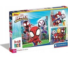 Clementoni PUZZLE  Spidey a jeho úžasní přátelé / 3x48 dílků / od 5 let