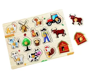 2Kids Toys Dřevěné puzzle Farma / 14 dílků / od 18 měsíců