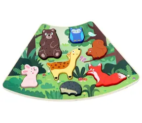 2Kids Toys Dřevěné puzzle Lesní zvířátka propojitelné / od 18 měsíců