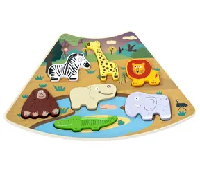2Kids Toys Dřevěné puzzle Safari propojitelné / od 18 měsíců