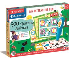 Clementoni Vzdělávací hra:Moje interaktivní pero 500 kvízů- Zvířata / Počet hráčů: 2-4 / Délka hry: 20 minut / od 3 let