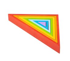 Bigjigs Baby Dřevěné skládací trojúhelníky / od 12 měsíců