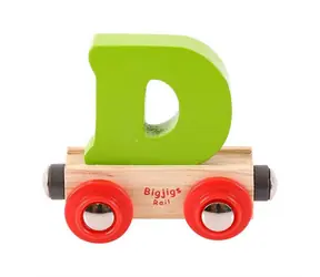 Bigjigs Rail Vagónek dřevěné vláčkodráhy - Písmeno D