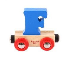 Bigjigs Rail Vagónek dřevěné vláčkodráhy - Písmeno F / od 3 let