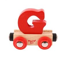 Bigjigs Rail Vagónek dřevěné vláčkodráhy - Písmeno G / od 3 let