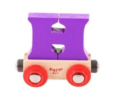 Bigjigs Rail Vagónek dřevěné vláčkodráhy - Písmeno H / od 3 let