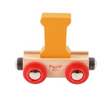 Bigjigs Rail Vagónek dřevěné vláčkodráhy - Písmeno I / od 3 let
