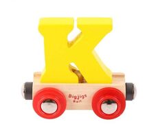 Bigjigs Rail Vagónek dřevěné vláčkodráhy - Písmeno K / od 3 let