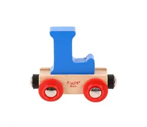 Bigjigs Rail Vagónek dřevěné vláčkodráhy - Písmeno L / od 3 let