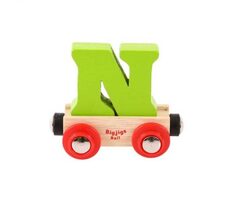 Bigjigs Rail Vagónek dřevěné vláčkodráhy - Písmeno N / od 3 let