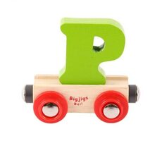 Bigjigs Rail Vagónek dřevěné vláčkodráhy - Písmeno P / od 3 let