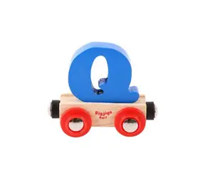 Bigjigs Rail Vagónek dřevěné vláčkodráhy - Písmeno Q / od 3 let