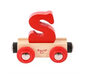 Bigjigs Rail Vagónek dřevěné vláčkodráhy - Písmeno S / od 3 let