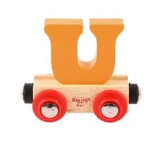 Bigjigs Rail Vagónek dřevěné vláčkodráhy - Písmeno U / od 3 let
