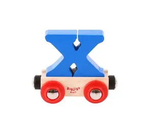 Bigjigs Rail Vagónek dřevěné vláčkodráhy - Písmeno X / od 3 let