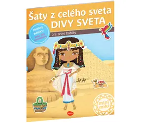 Presco Group Ella&Max Šaty z celého sveta DIVY SVETA – Kniha samolepiek / Jazyková verze: SK / od 4 let
