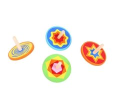 Bigjigs Toys Dřevěná barevná káča 1 ks / od 3 let 