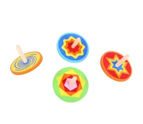 Bigjigs Toys Dřevěná barevná káča 1 ks / od 3 let 