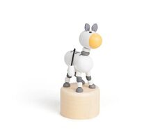 Bigjigs Toys Dřevěná mačkací zvířátka Safari Zebra / od 3 let 