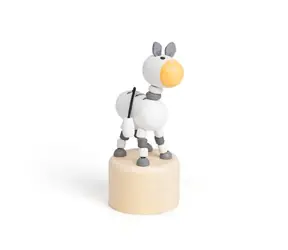 Bigjigs Toys Dřevěná mačkací zvířátka Safari Zebra / od 3 let 