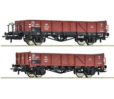 Roco 6600150 Sada 2 ks otevřených nákladních vagónů PKP III / Měřítko:H0 (1:87) / Délka: 240 mm / 15 let 