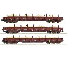 Roco 77042 Sada 3 ks nákladních vagónů s pískem DR IV / Měřítko:H0 (1:87) / Délka: 687 mm / 15 let 
